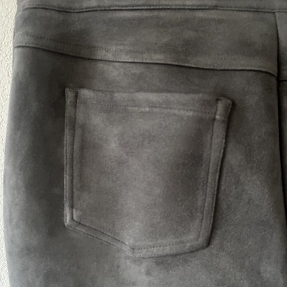 ERIC Taupe Faux Suede Stretchy Leggings Women’s Sz 10 - Picture 4 of 10